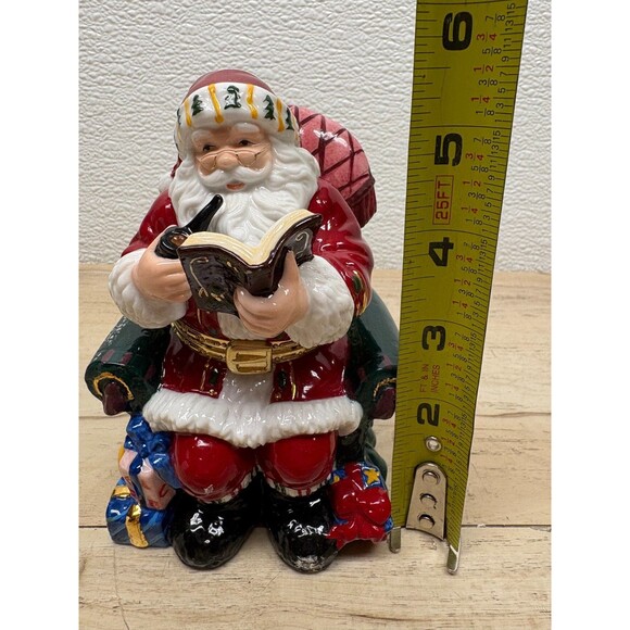 Traditions Hand Painted Porcelain Decorative Trinket Box Santa Claus - Picture 11 of 16